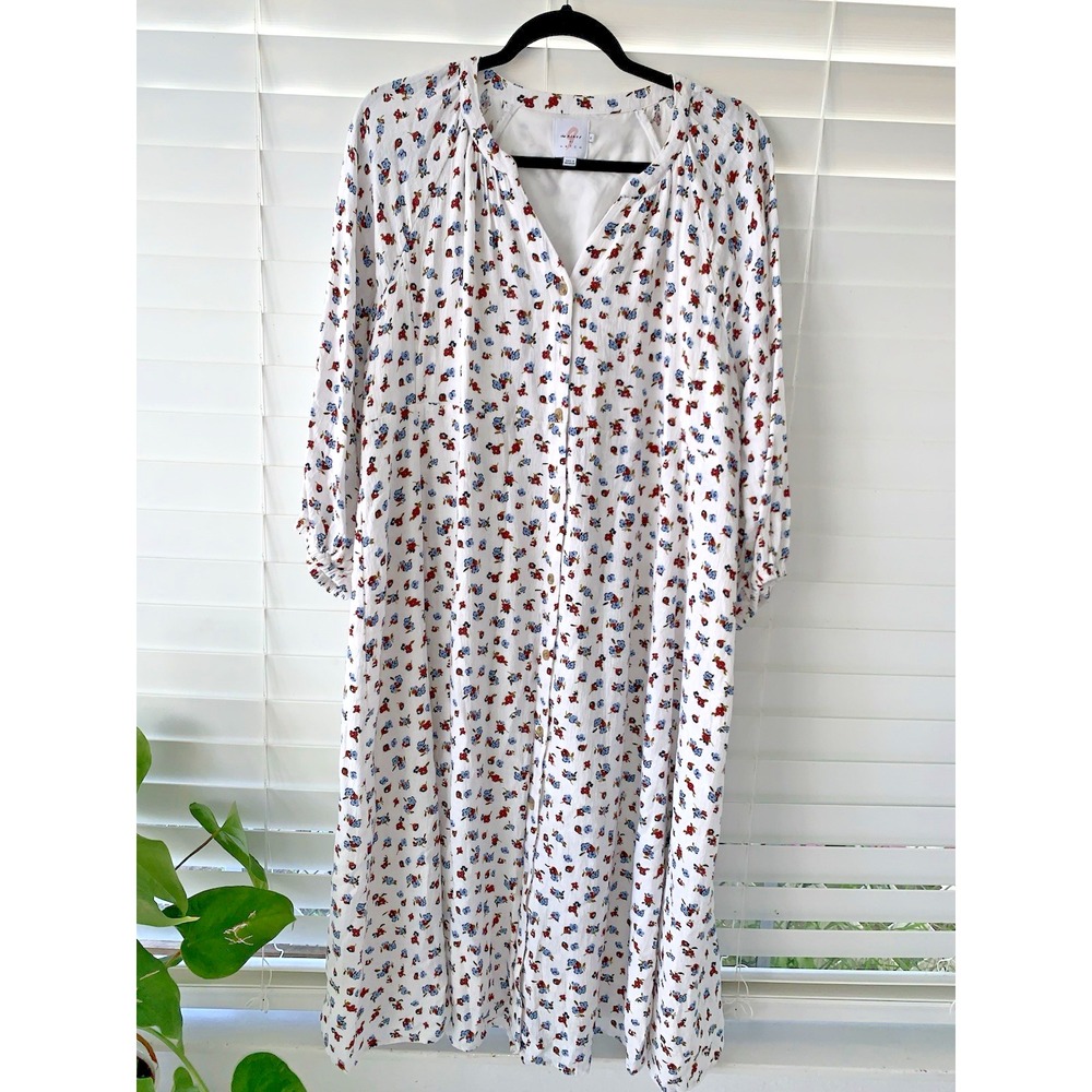 The Nines by‎ Hatch Floral Button Front Dress Women's XL Soft Flowing